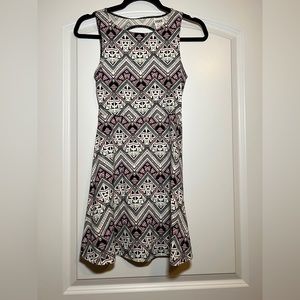 PINK Mini Dress Geometric Pattern Size XS